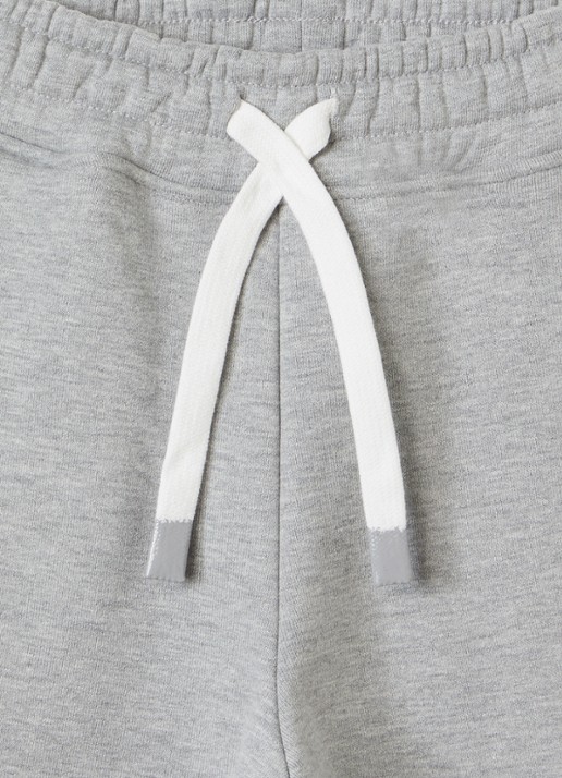 Saint Blanc Full Service straight fit joggingbroek met logoborduring - detail grijsmele