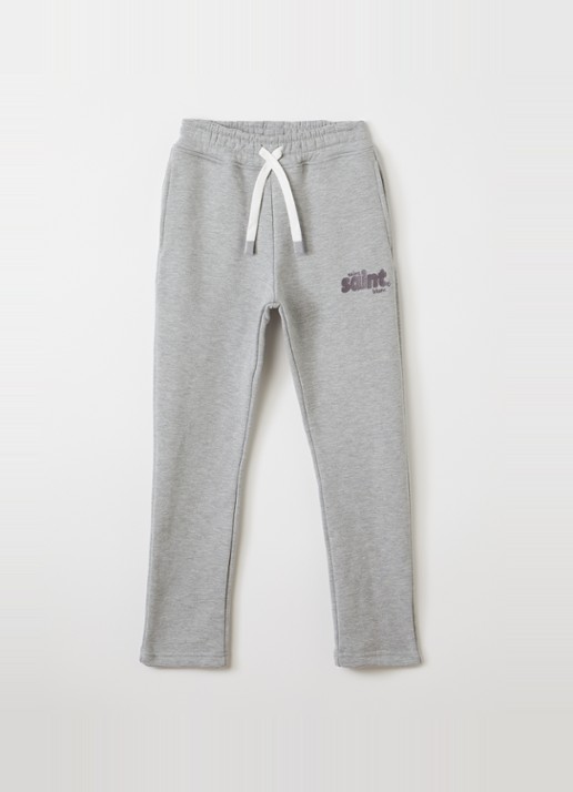 Saint Blanc Full Service straight fit joggingbroek met logoborduring