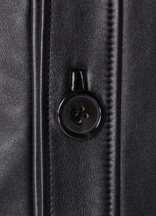 Saint Laurent Bomberjack van lamsleer met paspelzakken - detail 4 zwart