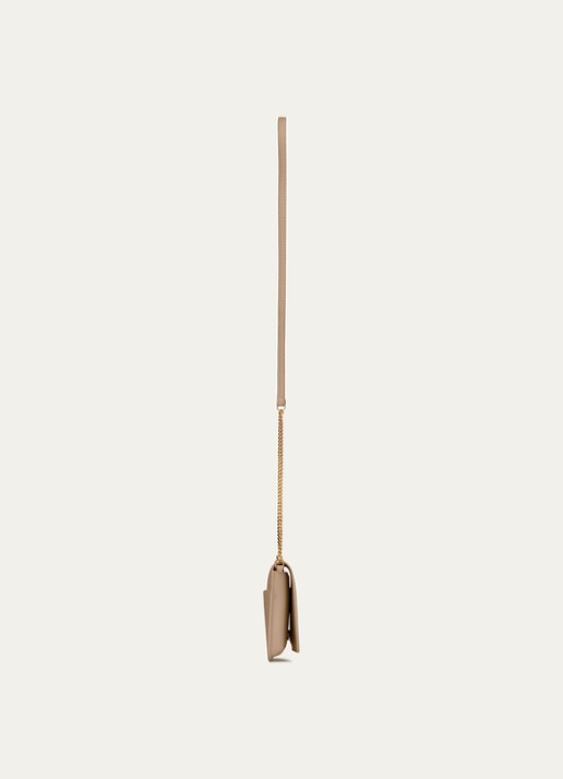 Saint Laurent Cassandre crossbody telefoonhoes van kalfsleer - detail 2 beige