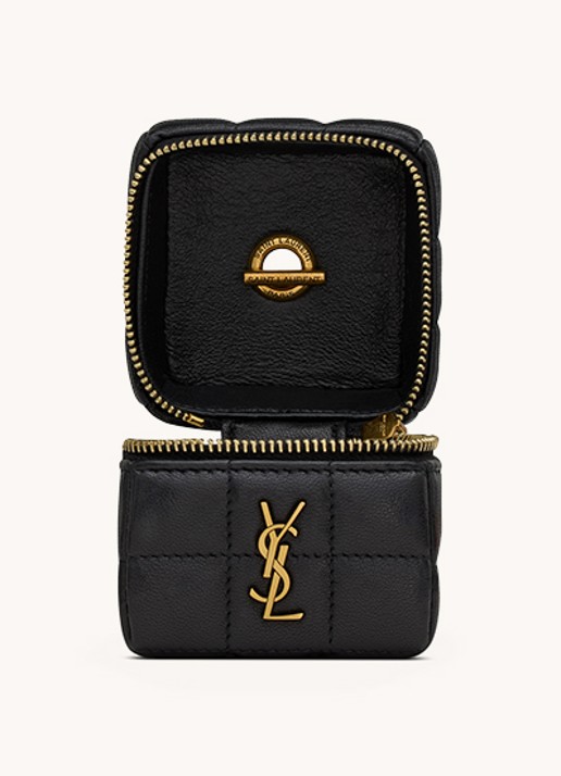 Saint Laurent Cassandre Matelassé Carré handtas van quilted lamsleer - detail 2 zwart