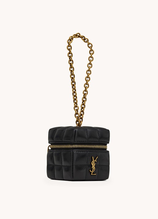 Saint Laurent Cassandre Matelassé Carré handtas van quilted lamsleer - detail 3 zwart