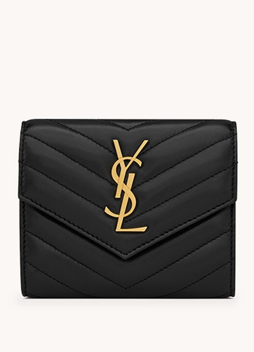 Saint Laurent Cassandre Matelassé portemonnee van kalfsleer