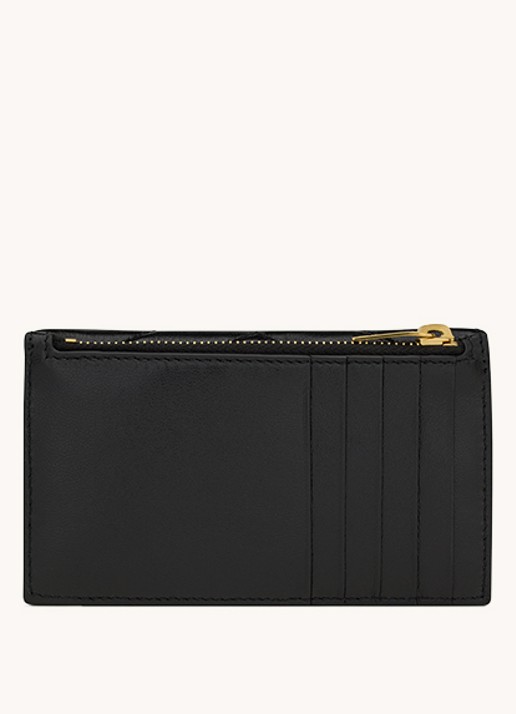 Saint Laurent Cassandre Matelassé portemonnee van quilted kalfsleer - detail 2 zwart