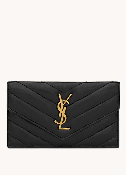 Saint Laurent Cassandre Matelassé portemonnee van quilted kalfsleer