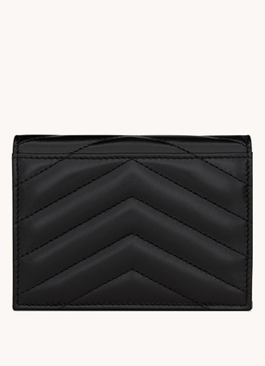 Saint Laurent Cassandre Matelassé portemonnee van quilted kalfsleer - detail 2 zwart