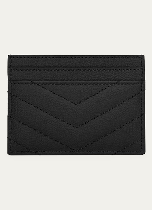 Saint Laurent Cassandre pasjeshouder van quilted kalfsleer - detail zwart