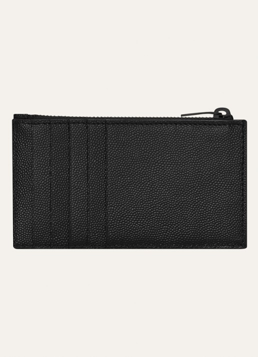 Saint Laurent Cassandre pasjeshouder van quilted kalfsleer - detail zwart