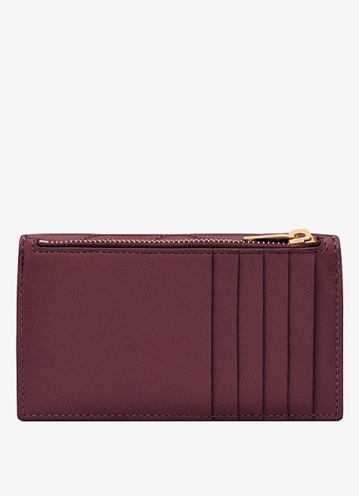 Saint Laurent Cassandre portemonnee van lamsleer - achterkant 2 bordeauxrood