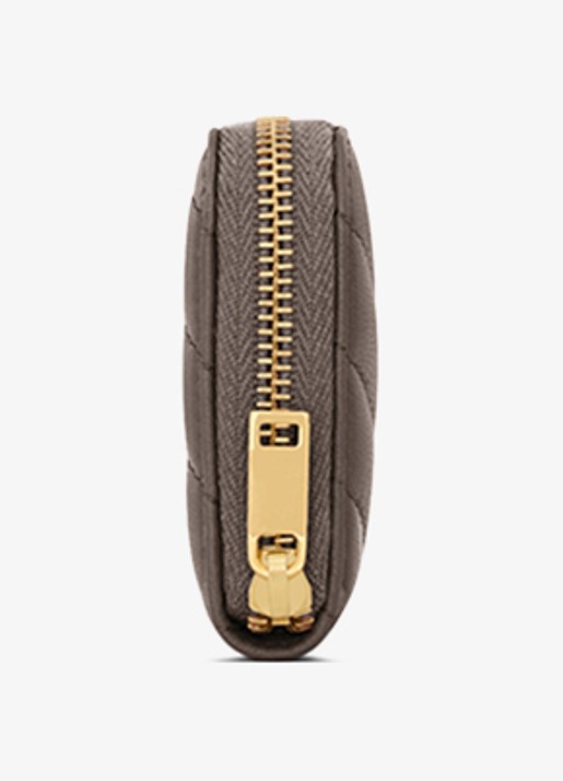 Saint Laurent Cassandre portemonnee van lamsleer - detail 2 taupe