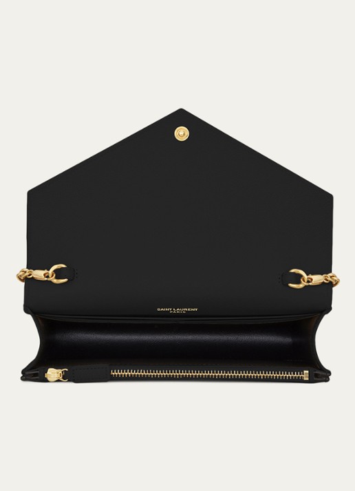 Saint Laurent Cassandre portemonnee van quilted kalfsleer - detail 4 zwart