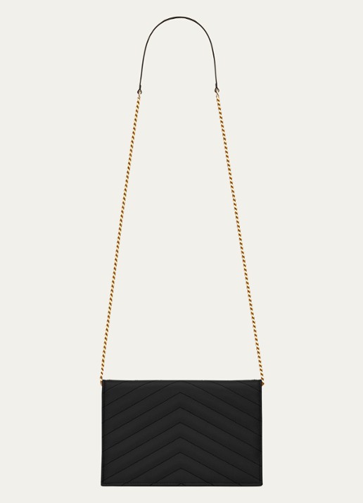 Saint Laurent Cassandre portemonnee van quilted kalfsleer - detail 5 zwart