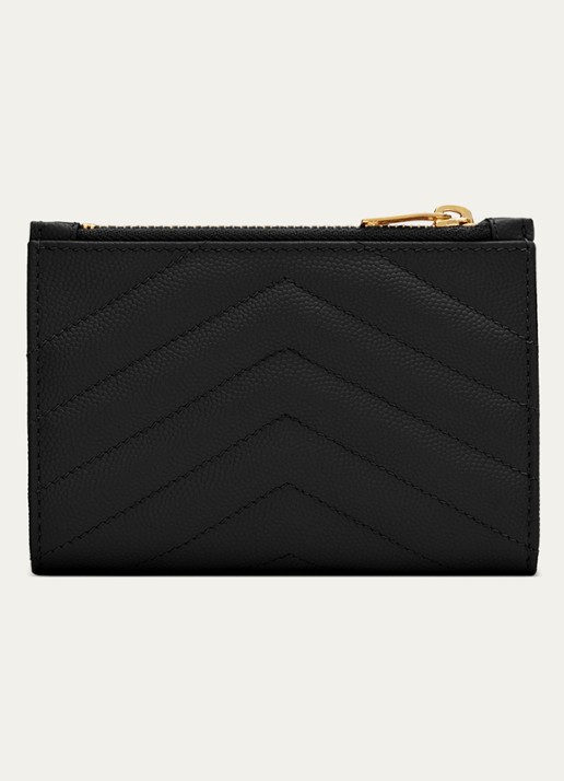 Saint Laurent Cassandre portemonnee van quilted kalfsleer - detail 4 zwart