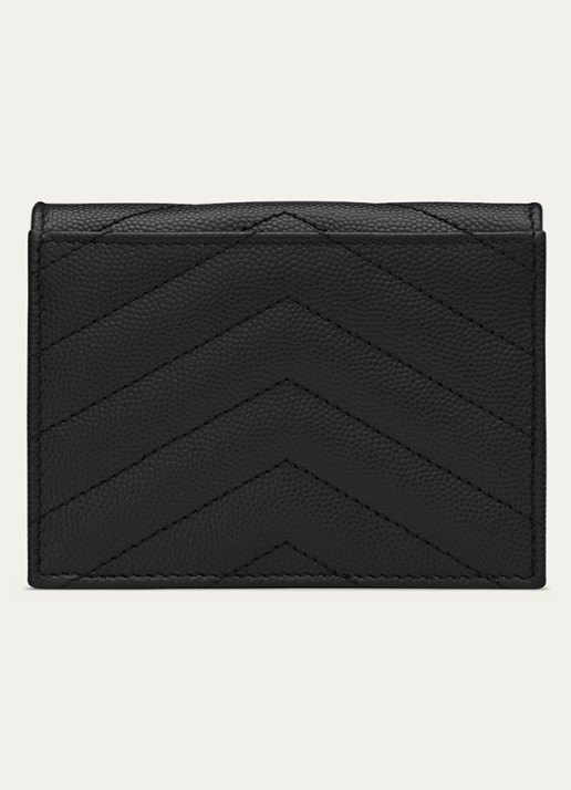 Saint Laurent Cassandre portemonnee van quilted kalfsleer - detail 4 zwart