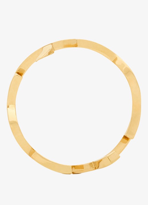 Saint Laurent Cassandre ring met logo - detail goud