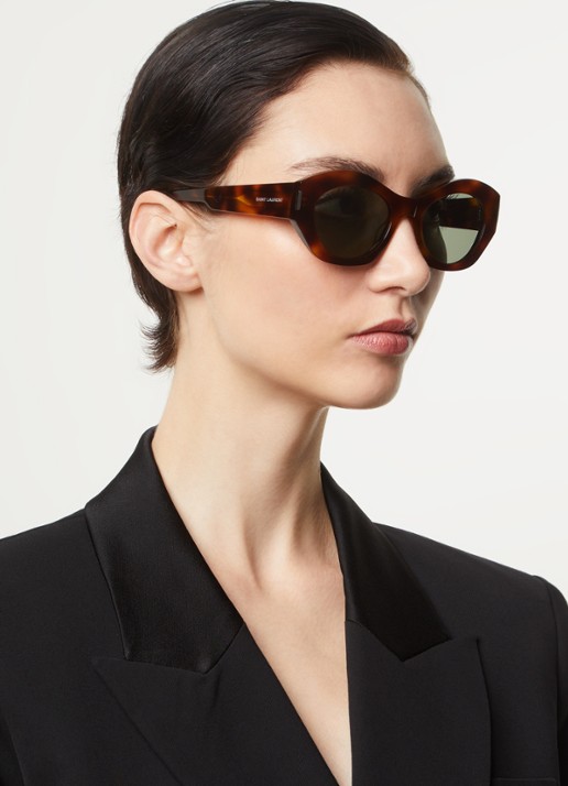 Saint Laurent Cat Eye zonnebril SL639 - voorkant 3 bruin