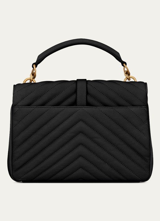 Saint Laurent College Medium crossbodytas van quilted kalfsleer - detail 3 zwart