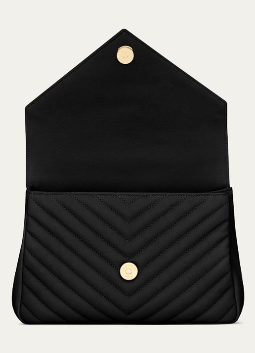 Saint Laurent College Medium crossbodytas van quilted kalfsleer - detail 5 zwart