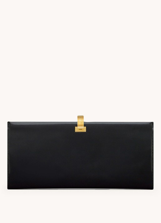 Saint Laurent Daria clutch van kalfsleer - detail 2 zwart