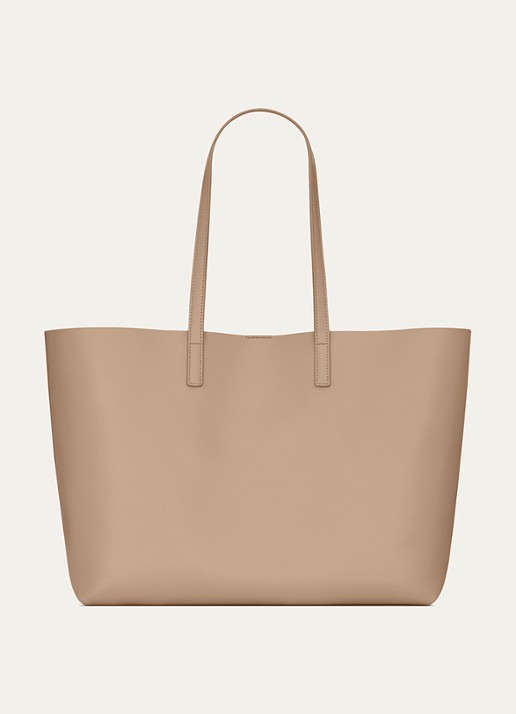 Saint Laurent E/W shopper van kalfsleer - detail 3 beige