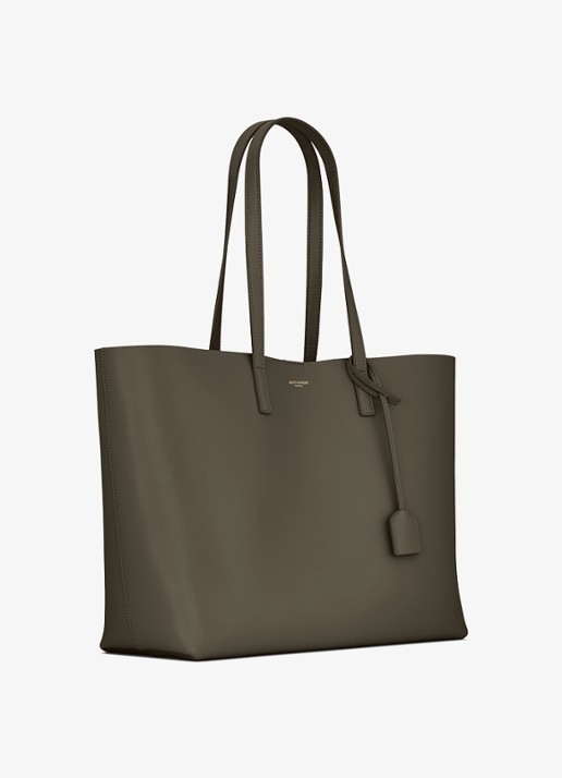 Saint Laurent East/West shopper van kalfsleer - detail 3 donkergrijs