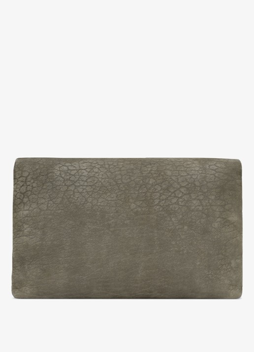 Saint Laurent Envelope Large clutch van lamsleer - achterkant 5 grijs