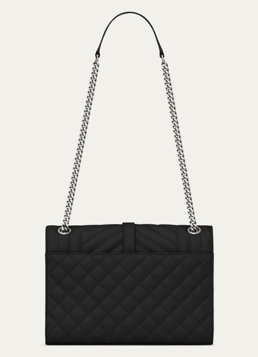 Saint Laurent Envelope Medium schoudertas van kalfsleer - detail 3 zwart