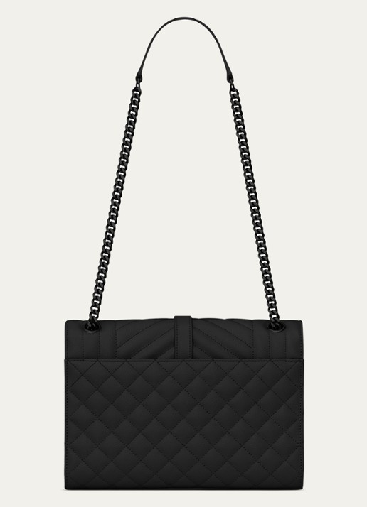 Saint Laurent Envelope Medium schoudertas van kalfsleer - detail 3 zwart