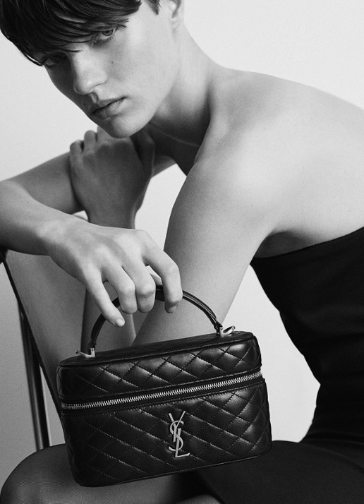 Saint Laurent Gaby Vanity handtas van lamsleer - detail 3 beige