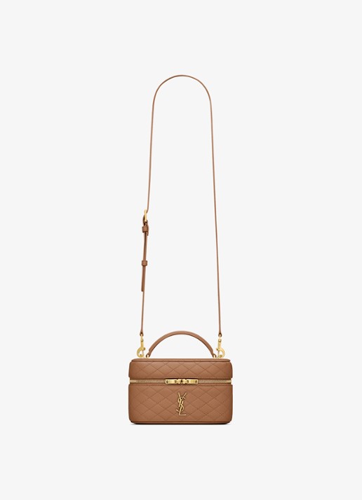 Saint Laurent Gaby Vanity handtas van lamsleer - voorkant 6 bruin