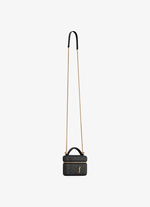 Saint Laurent Gaby Vanity Micro handtas van lamsleer - detail 3 zwart