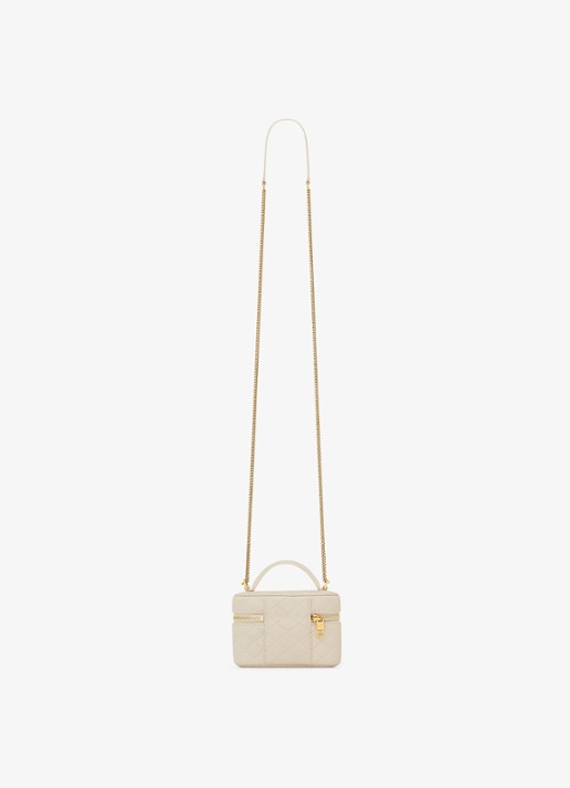 Saint Laurent Gaby Vanity Micro handtas van lamsleer - achterkant 2 gebroken wit