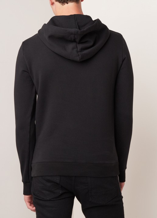 Saint Laurent Hoodie met logoprint - achterkant zwart