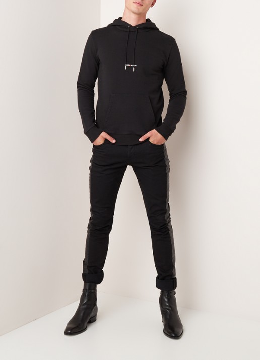 Saint Laurent Hoodie met logoprint - voorkant 4 zwart