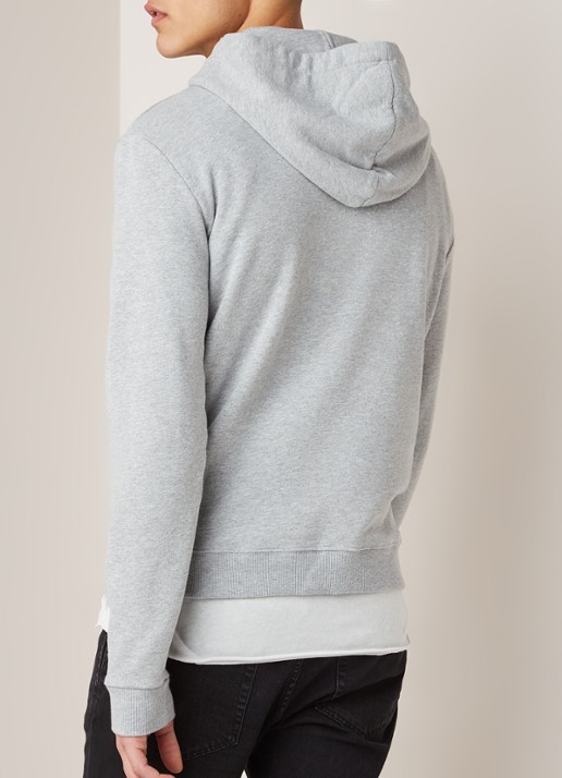 Saint Laurent Hoodie met logoprint - achterkant 4 lichtgrijs