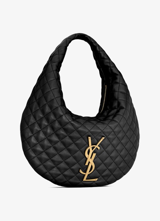 Saint Laurent Icare Hobo schoudertas van lamsleer - detail 4 zwart