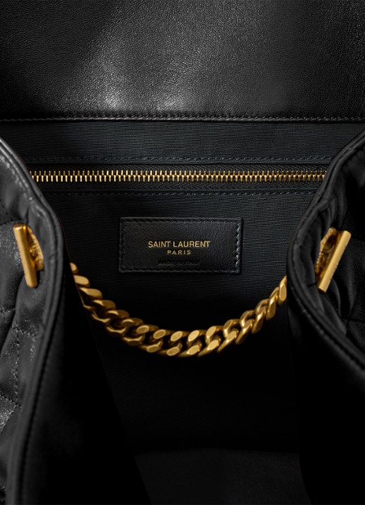 Saint Laurent Icare Medium shopper van lamsleer - detail 5 zwart