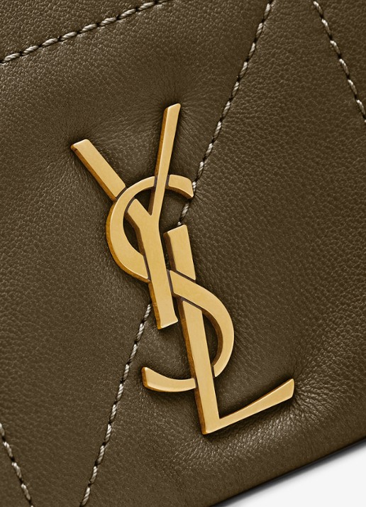 Saint Laurent Jamie 4.3 Mini schoudertas van lamsleer - achterkant 7 bronsgroen