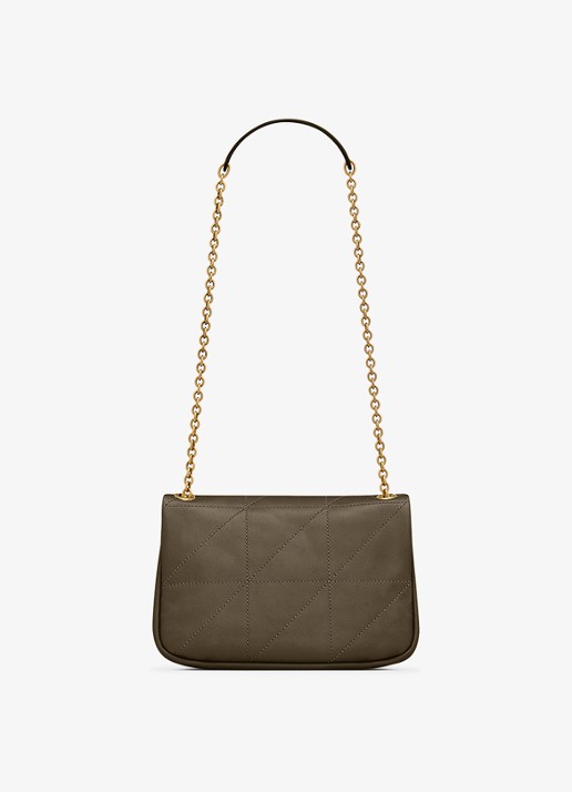 Saint Laurent Jamie 4.3 Mini schoudertas van lamsleer - detail bronsgroen