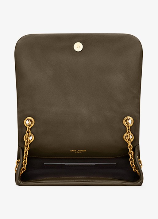 Saint Laurent Jamie 4.3 Mini schoudertas van lamsleer - detail 4 bronsgroen