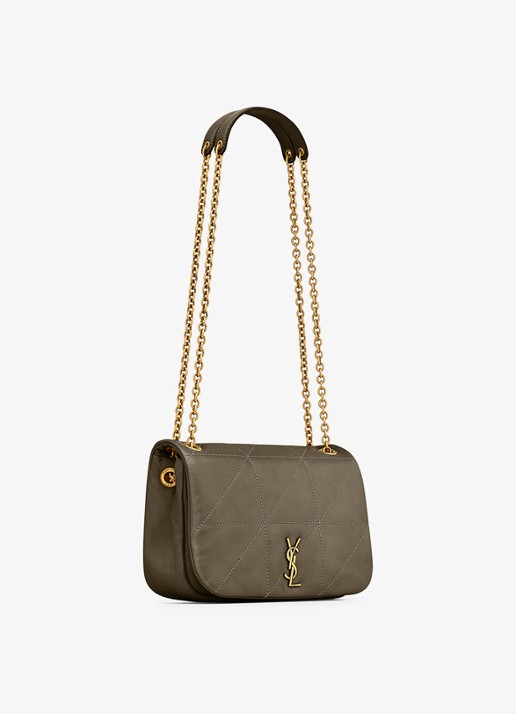 Saint Laurent Jamie 4.3 Mini schoudertas van lamsleer - detail 5 bronsgroen