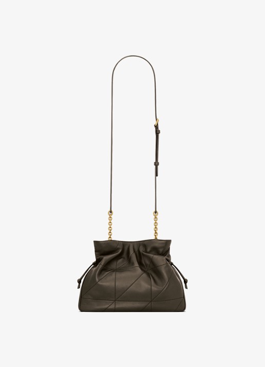 Saint Laurent Jamie crossbodytas van kalfsleer - achterkant 2 bronsgroen