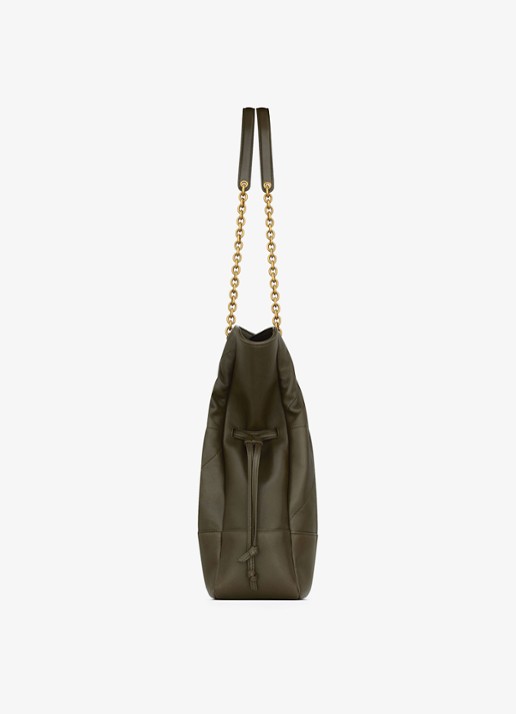 Saint Laurent Jamie shopper van lamsleer - detail 4 groen