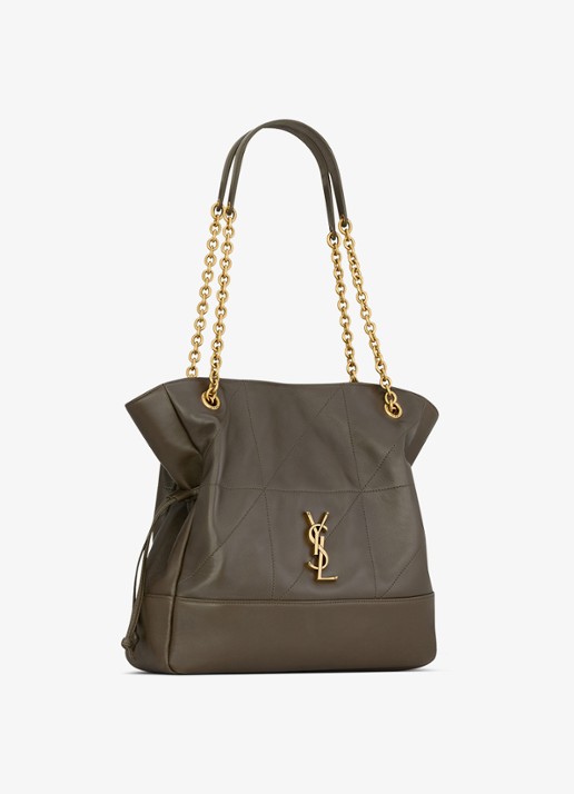 Saint Laurent Jamie Small shopper van lamsleer - detail 4 groen