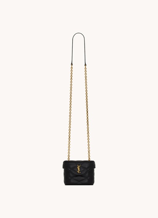 Saint Laurent June Micro crossbodytas van quilted lamsleer