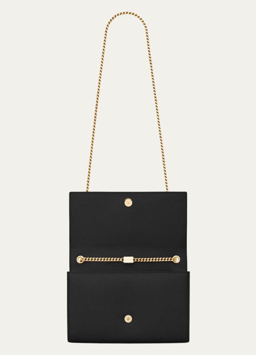Saint Laurent Kate Medium crossbodytas van kalfsleer - detail 4 zwart