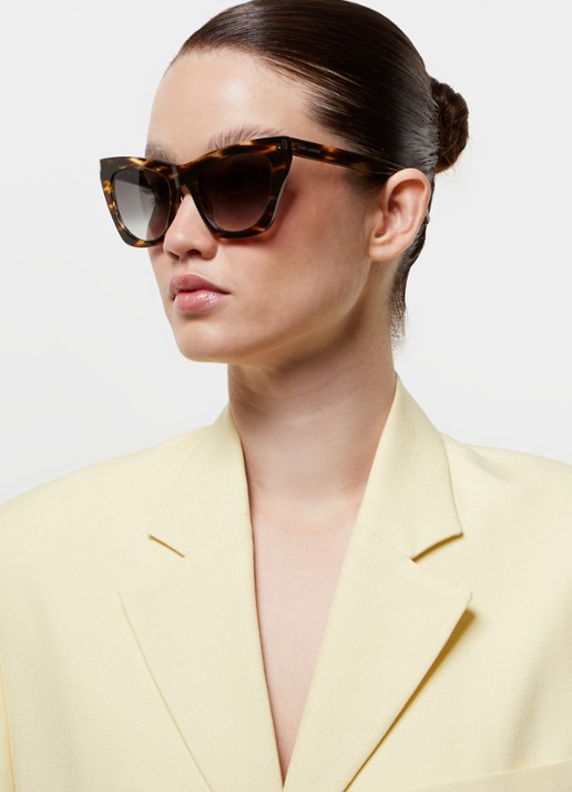 Saint Laurent Kate zonnebril SL214 - voorkant 2 donkerbruin
