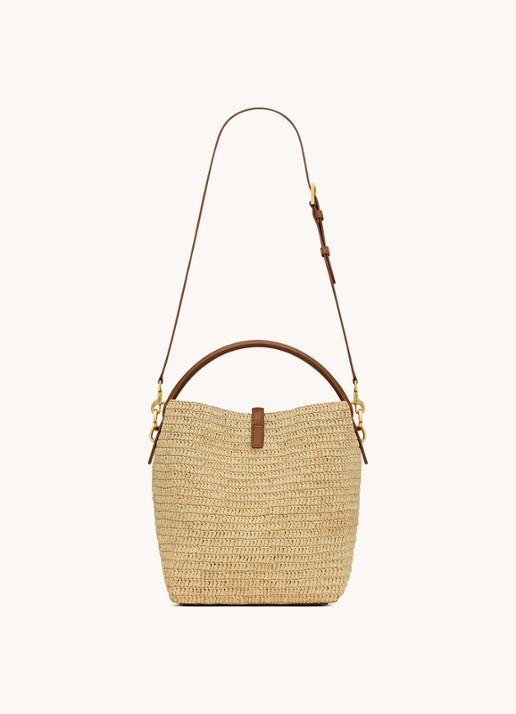 Saint Laurent Le 37 handtas van raffia - detail 4 naturel