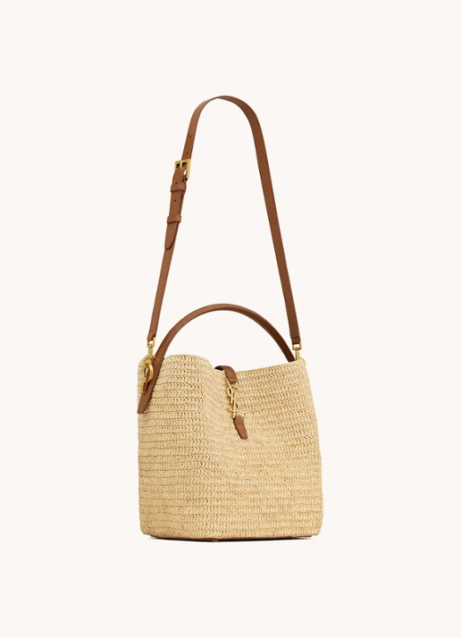 Saint Laurent Le 37 handtas van raffia - detail 6 naturel