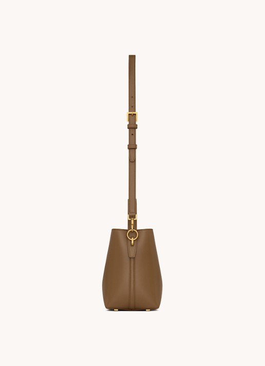 Saint Laurent Le 37 Small handtas van kalfsleer - detail bruin